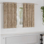 vidaXL Samtvorhänge mit Vorhängen 2 pcs Champagner 140 x 140 cm Samt