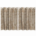 vidaXL Samtvorhänge mit Vorhängen 2 pcs Champagner 140 x 140 cm Samt