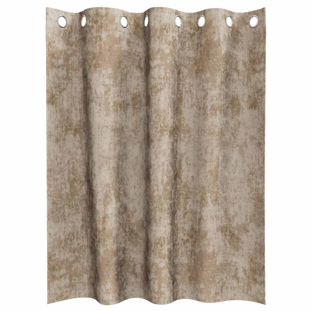 vidaXL Samtvorhänge mit Vorhängen 2 pcs Champagner 140 x 140 cm Samt