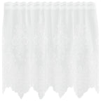 vidaXL Spitzenvorhang mit Vorhängen Floral Weiß 80 x 150 cm Polyester