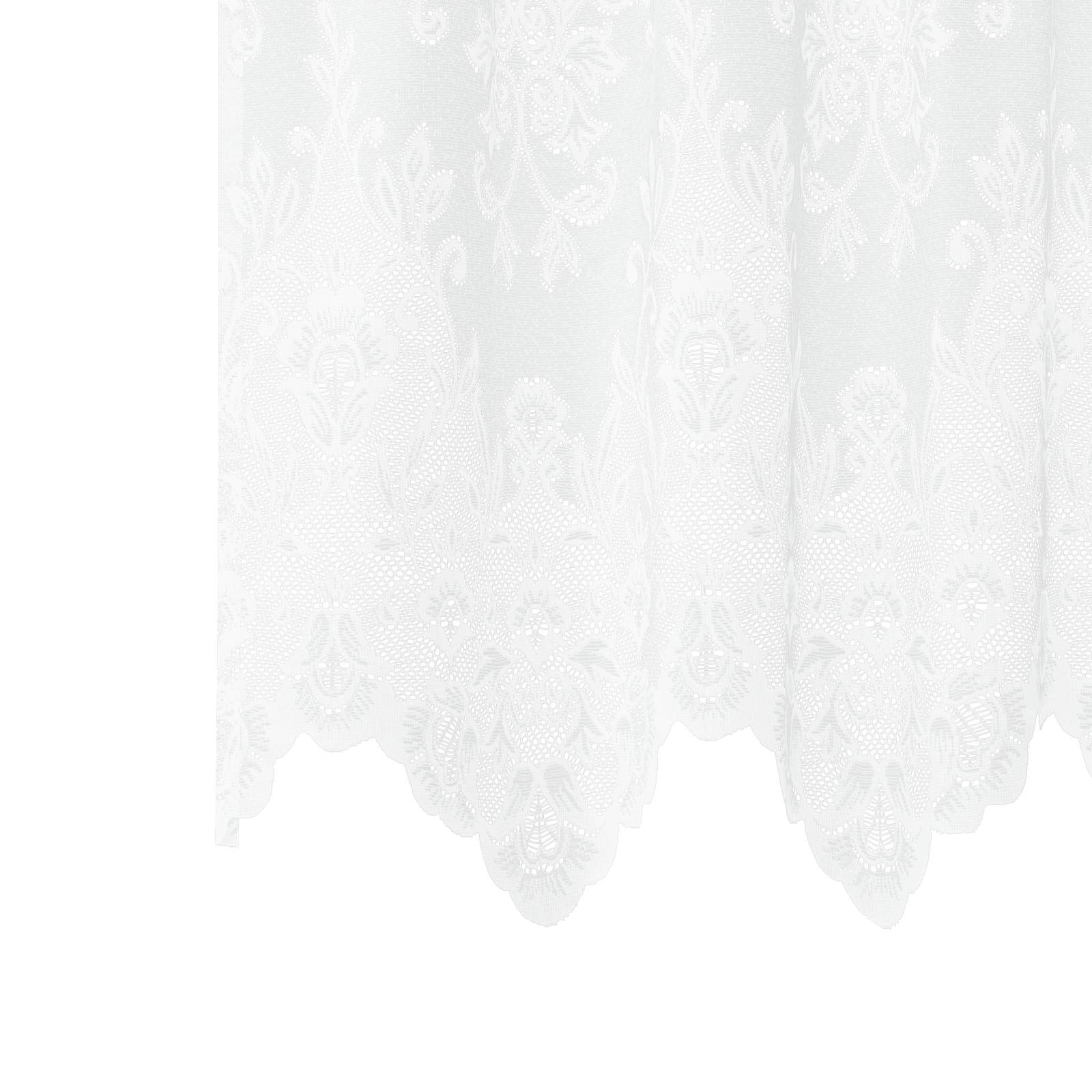 vidaXL Spitzenvorhang mit Vorhängen Weiß 150 x 160 cm Polyester