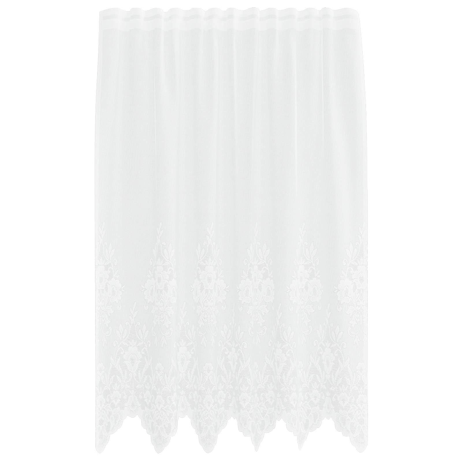 vidaXL Spitzenvorhang mit Vorhängen Weiß 150 x 160 cm Polyester