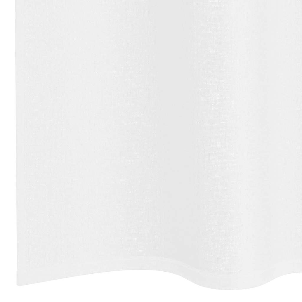 vidaXL Voile-Vorhang mit Vorhängen 2 pcs Weiß 140 x 140 cm Polyester
