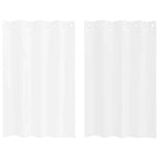 vidaXL Voile-Vorhang mit Vorhängen 2 pcs Weiß 140 x 140 cm Polyester