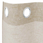 vidaXL Voile-Vorhang mit Vorhängen 2 pcs Sand 140 x 140 cm Polyester
