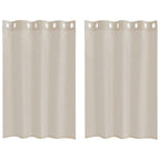 vidaXL Voile-Vorhang mit Vorhängen 2 pcs Sand 140 x 140 cm Polyester