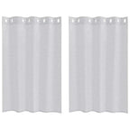 vidaXL Voile-Vorhang 2 pcs Hellgrau 140 x 140 cm Polyester