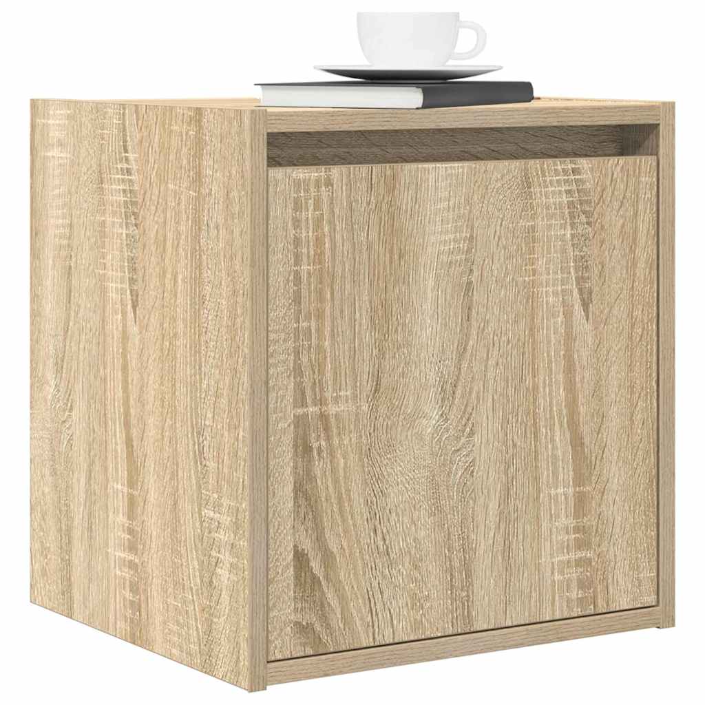 vidaXL Wand-Nachttische 2 Stk. Sonoma-Eiche 38x34x40 cm