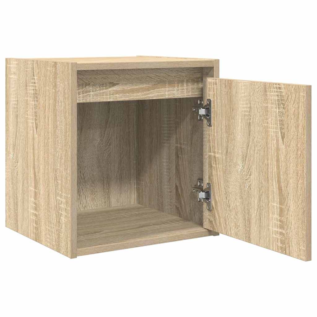vidaXL Wand-Nachttische 2 Stk. Sonoma-Eiche 38x34x40 cm