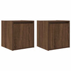 vidaXL Wand-Nachttische 2 Stk. Braun Eichen-Optik 38x34x40 cm