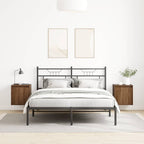 vidaXL Wand-Nachttische 2 Stk. Braun Eichen-Optik 38x34x40 cm