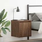 vidaXL Wand-Nachttische 2 Stk. Braun Eichen-Optik 38x34x40 cm