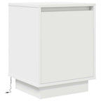 vidaXL Nachttisch mit LED-Leuchten Weiß 38x34x50 cm
