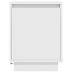 vidaXL Nachttisch mit LED-Leuchten Weiß 38x34x50 cm