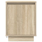 vidaXL Nachttisch mit LED-Leuchten Sonoma-Eiche 38x34x50 cm