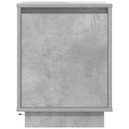 vidaXL Nachttisch mit LED-Leuchten Betongrau 38x34x50 cm