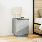 vidaXL Nachttische mit LED-Leuchten 2 Stk. Betongrau 38x34x50 cm