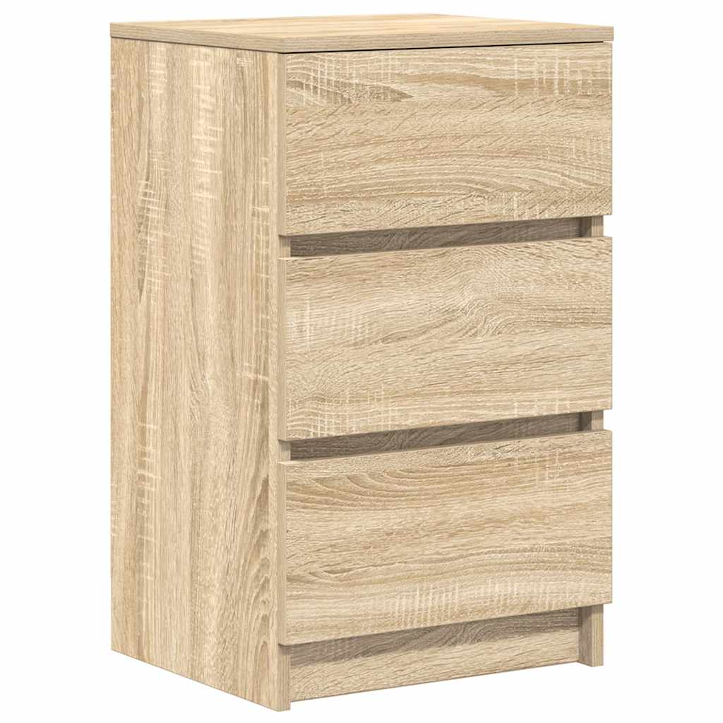 vidaXL Nachttisch mit 3 Schubladen Sonoma-Eiche 39x35x65 cm