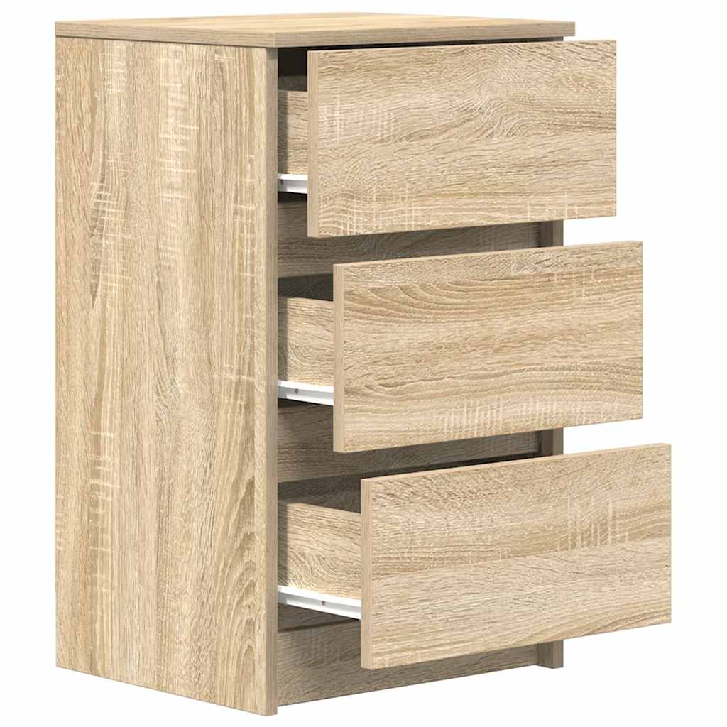 vidaXL Nachttisch mit 3 Schubladen Sonoma-Eiche 39x35x65 cm