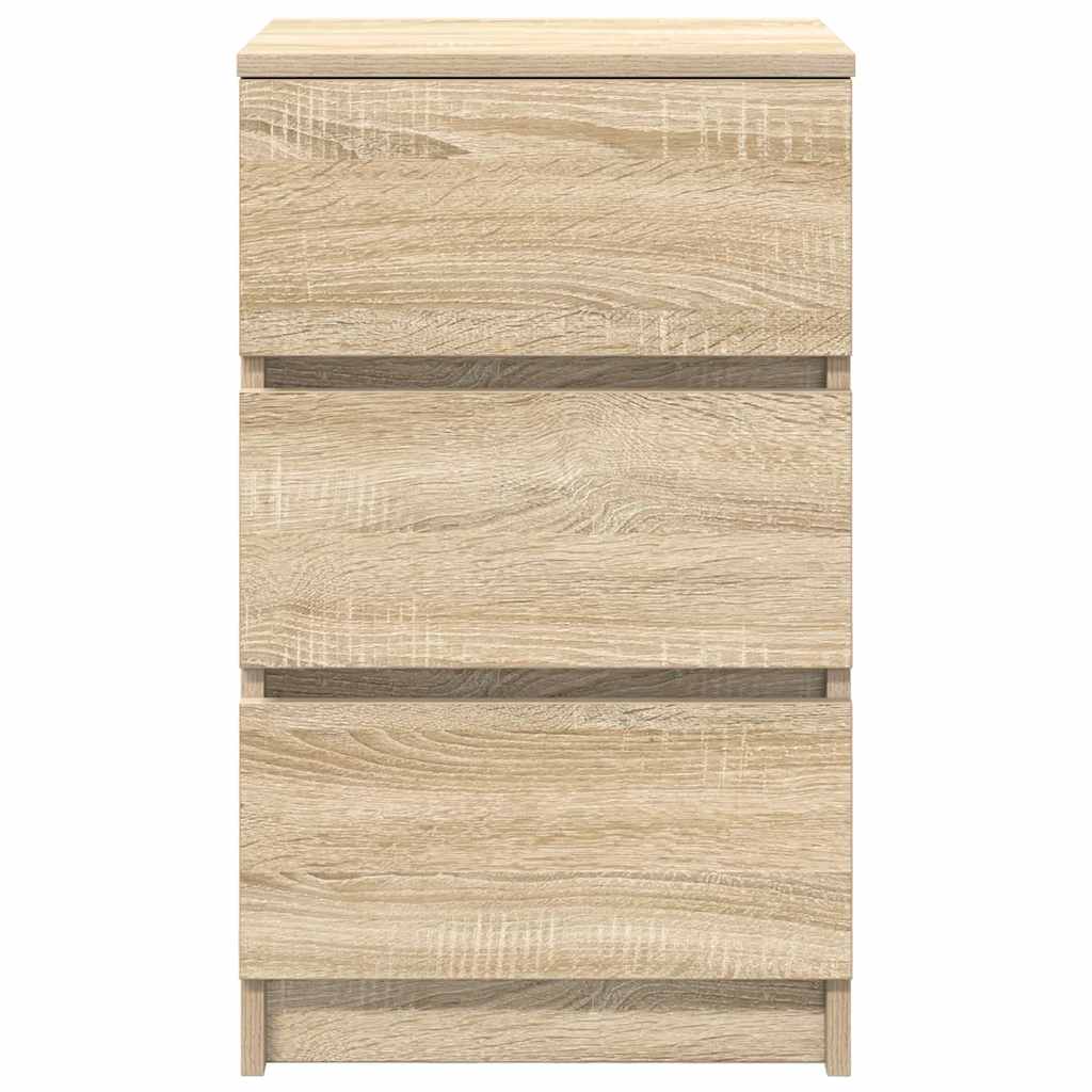 vidaXL Nachttisch mit 3 Schubladen Sonoma-Eiche 39x35x65 cm