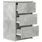 vidaXL Nachttisch mit 3 Schubladen Betongrau 39x35x65 cm