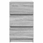 vidaXL Nachttisch mit 3 Schubladen Grau Sonoma 39x35x65 cm