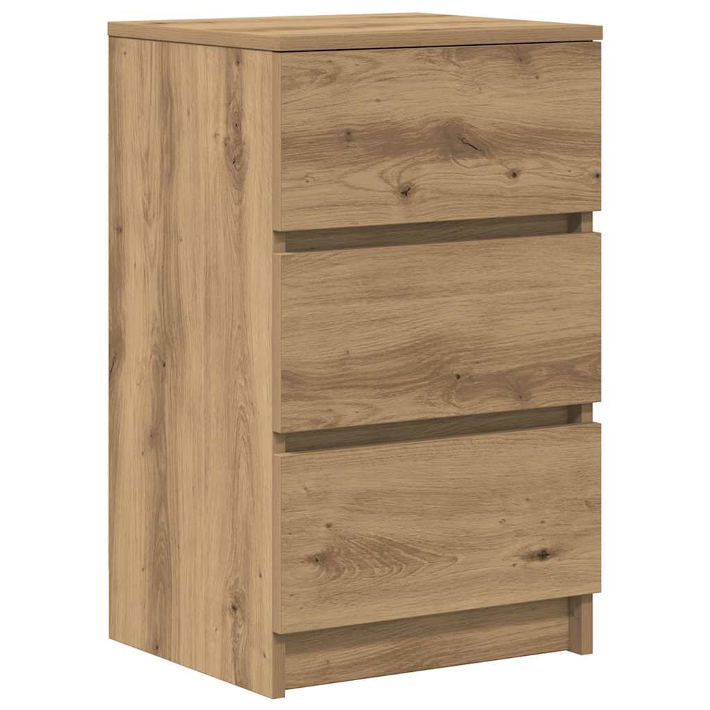 vidaXL Nachttisch mit 3 Schubladen Artisan-Eiche 39x35x65 cm