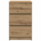 vidaXL Nachttisch mit 3 Schubladen Artisan-Eiche 39x35x65 cm