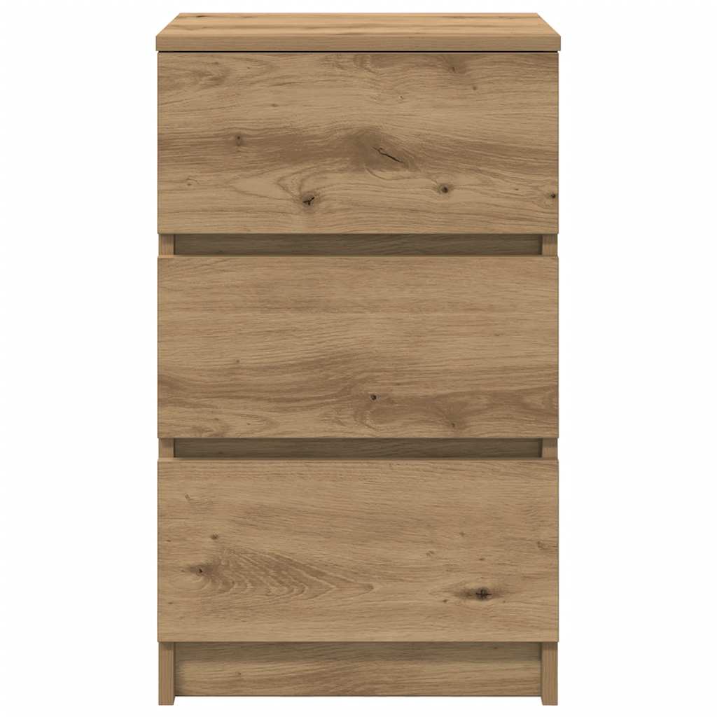 vidaXL Nachttisch mit 3 Schubladen Artisan-Eiche 39x35x65 cm