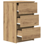 vidaXL Nachttische mit 3 Schubladen 2 Stk. Artisan-Eiche 39x35x65 cm