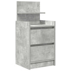 vidaXL Nachttische mit 2 Schubladen 2 Stk. Betongrau 38x34x80 cm