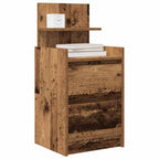 vidaXL Nachttische mit 2 Schubladen 2 Stk. Altholz-Optik 38x34x80 cm
