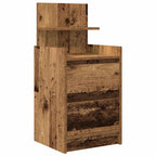 vidaXL Nachttische mit 2 Schubladen 2 Stk. Altholz-Optik 38x34x80 cm