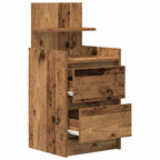 vidaXL Nachttische mit 2 Schubladen 2 Stk. Altholz-Optik 38x34x80 cm