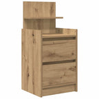 vidaXL Nachttische mit 2 Schubladen 2 Stk. Artisan-Eiche 38x34x80 cm