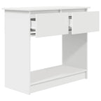 vidaXL Konsolentisch mit Schubladen Weiß 85,5x38,5x74,5 cm