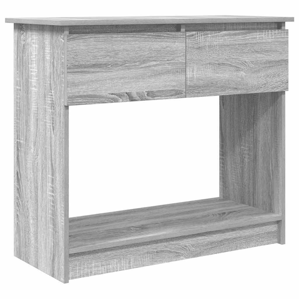 vidaXL Konsolentisch mit Schubladen Grau Sonoma 85,5x38,5x74,5 cm