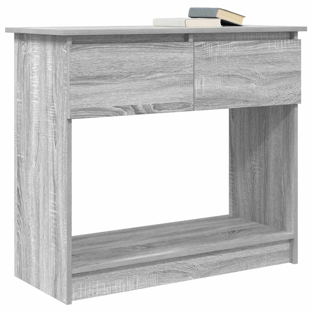 vidaXL Konsolentisch mit Schubladen Grau Sonoma 85,5x38,5x74,5 cm