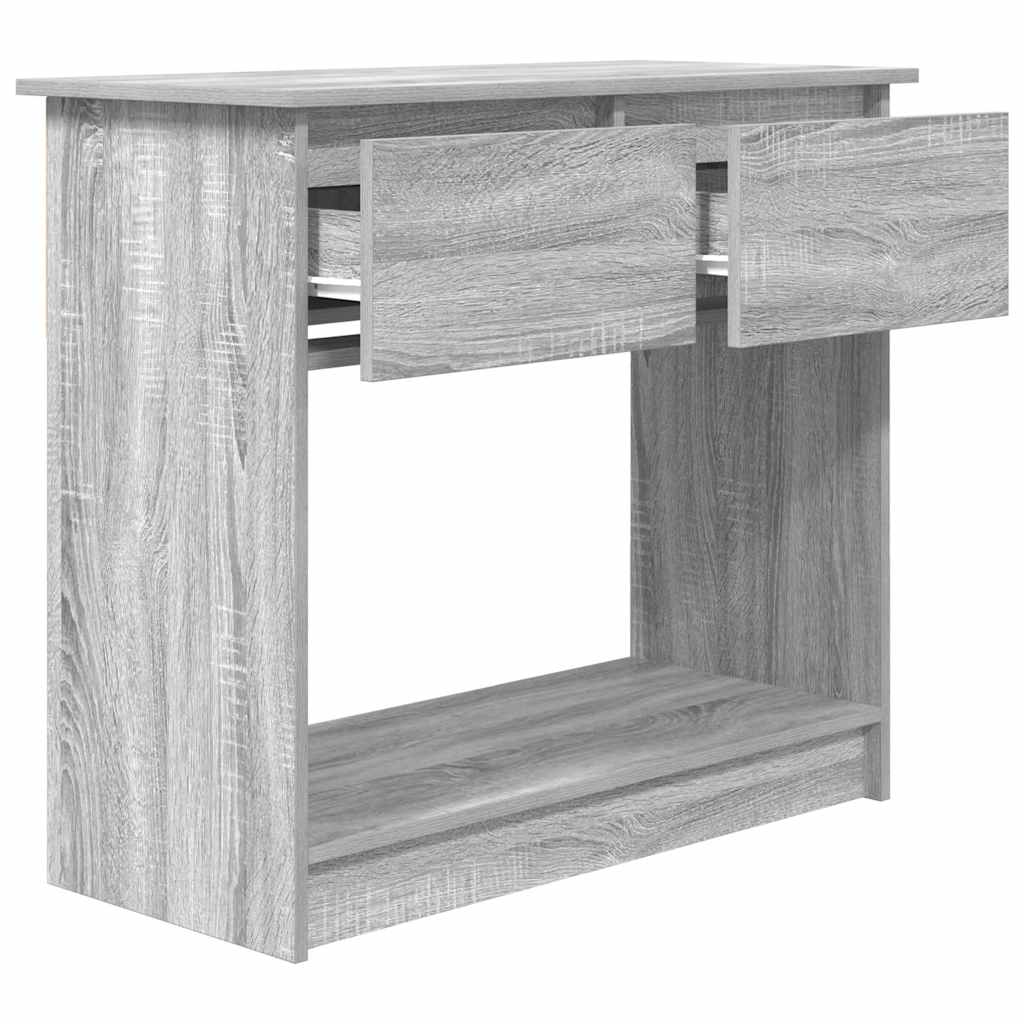 vidaXL Konsolentisch mit Schubladen Grau Sonoma 85,5x38,5x74,5 cm