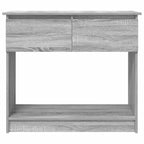 vidaXL Konsolentisch mit Schubladen Grau Sonoma 85,5x38,5x74,5 cm