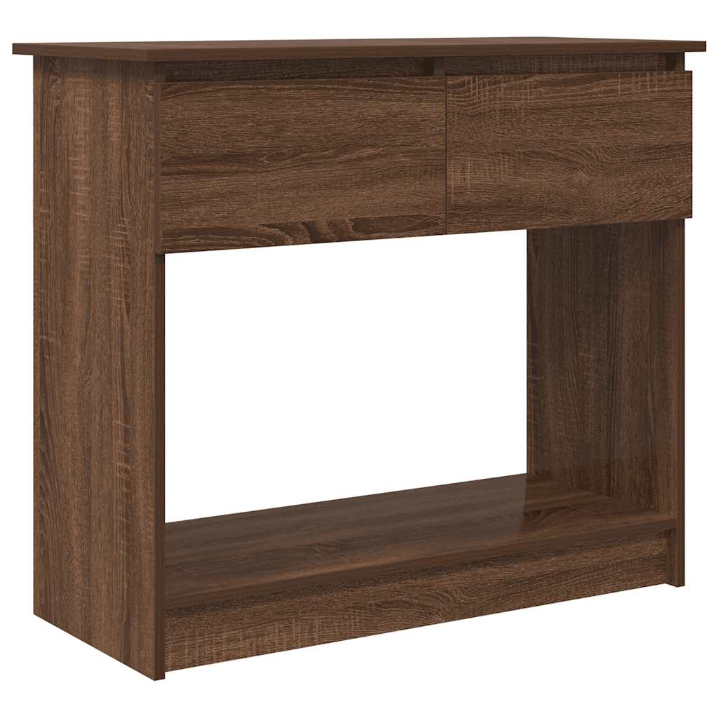 vidaXL Konsolentisch mit Schubladen Braun Eiche-Optik 85,5x38,5x74,5cm