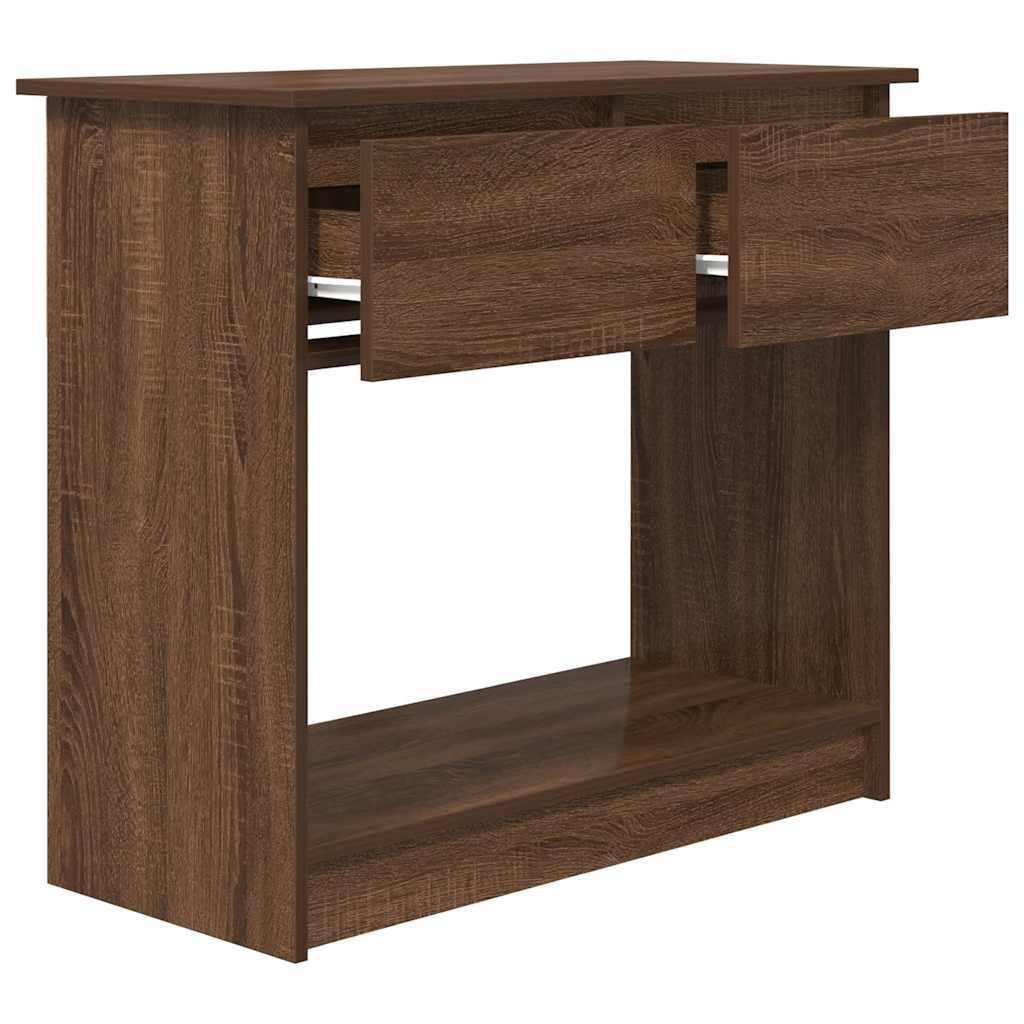 vidaXL Konsolentisch mit Schubladen Braun Eiche-Optik 85,5x38,5x74,5cm