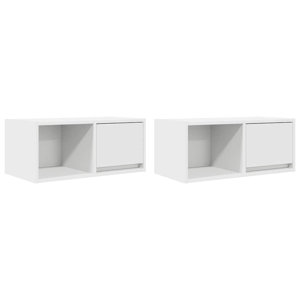 vidaXL TV-Schränke 2 Stk. Weiß 60x31x25,5 cm Holzwerkstoff
