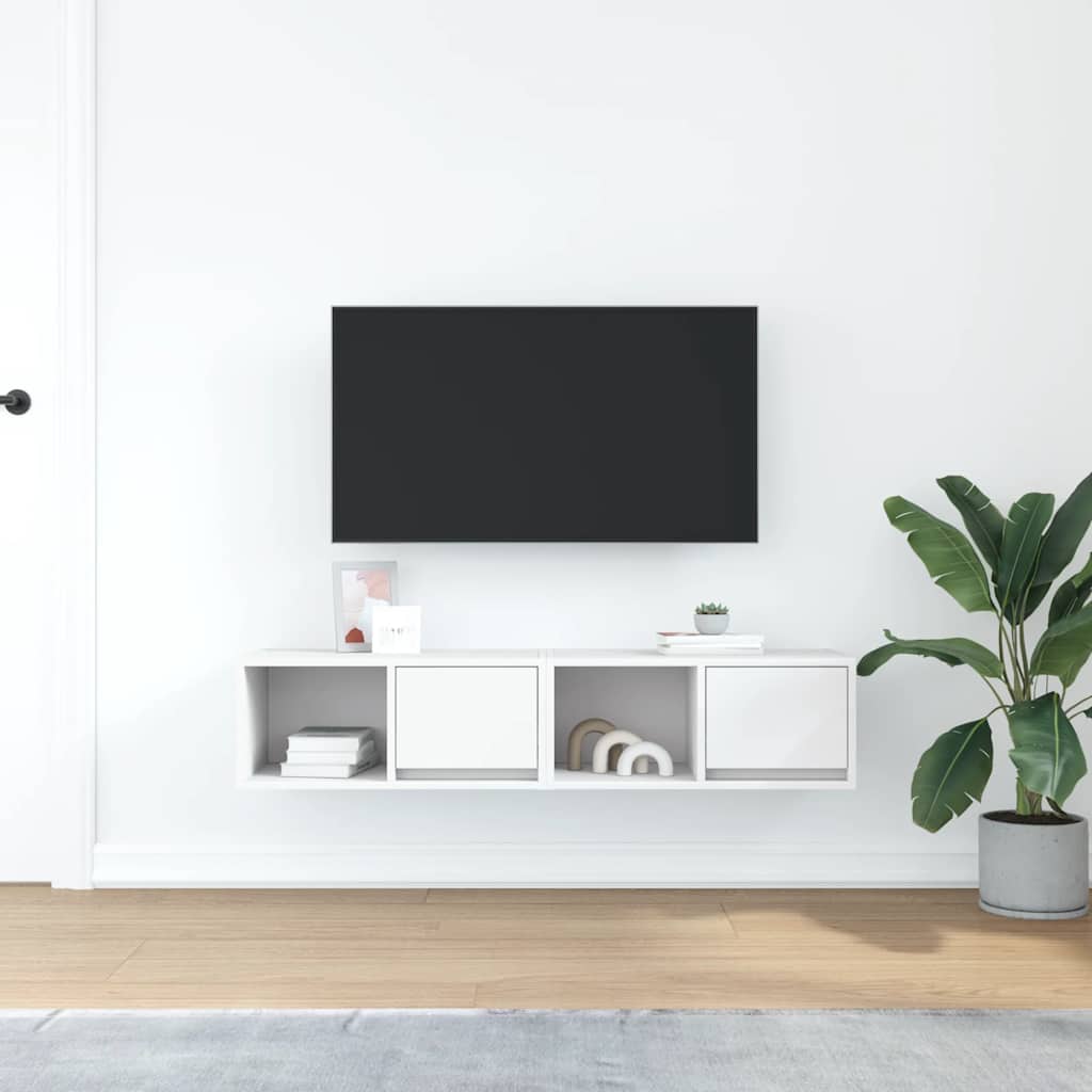 vidaXL TV-Schränke 2 Stk. Weiß 60x31x25,5 cm Holzwerkstoff