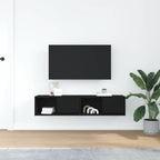 vidaXL TV-Schränke 2 Stk. Schwarz Eichen-Optik 60x31x25,5 cm