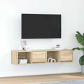 vidaXL TV-Schränke 2 Stk. Sonoma-Eiche 60x31x25,5 cm Holzwerkstoff