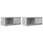vidaXL TV-Schränke 2 Stk. Betongrau 60x31x25,5 cm Holzwerkstoff