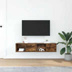 vidaXL TV-Schränke 2 Stk. Räuchereiche 60x31x25,5 cm Holzwerkstoff