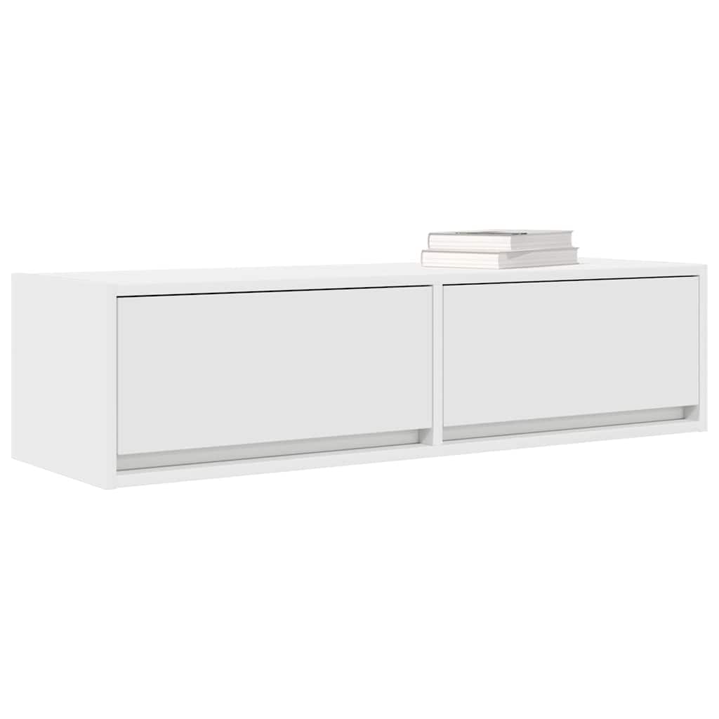 vidaXL TV-Schränk mit Schubladen Weiß 100 x 31 x 25,5 cm Holzwerkstoff