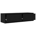 vidaXL TV-Schränk Wandmontiert Schwarz Eichen-Optik 100 x 31 x 25,5 cm
